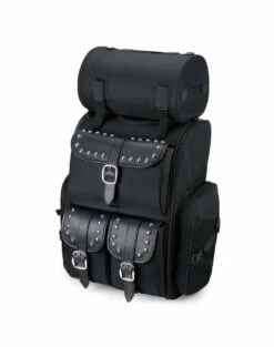 Viking Highway Extra Large Studded Motorcycle Sissy Bar Bag