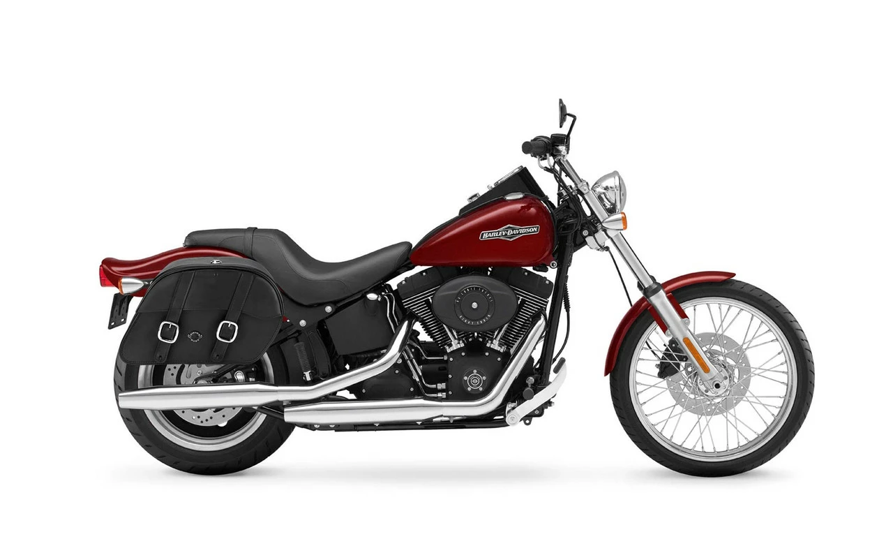 Viking Skarner Medium Lockable Universal Leather Motorcycle Saddlebags - Image 2