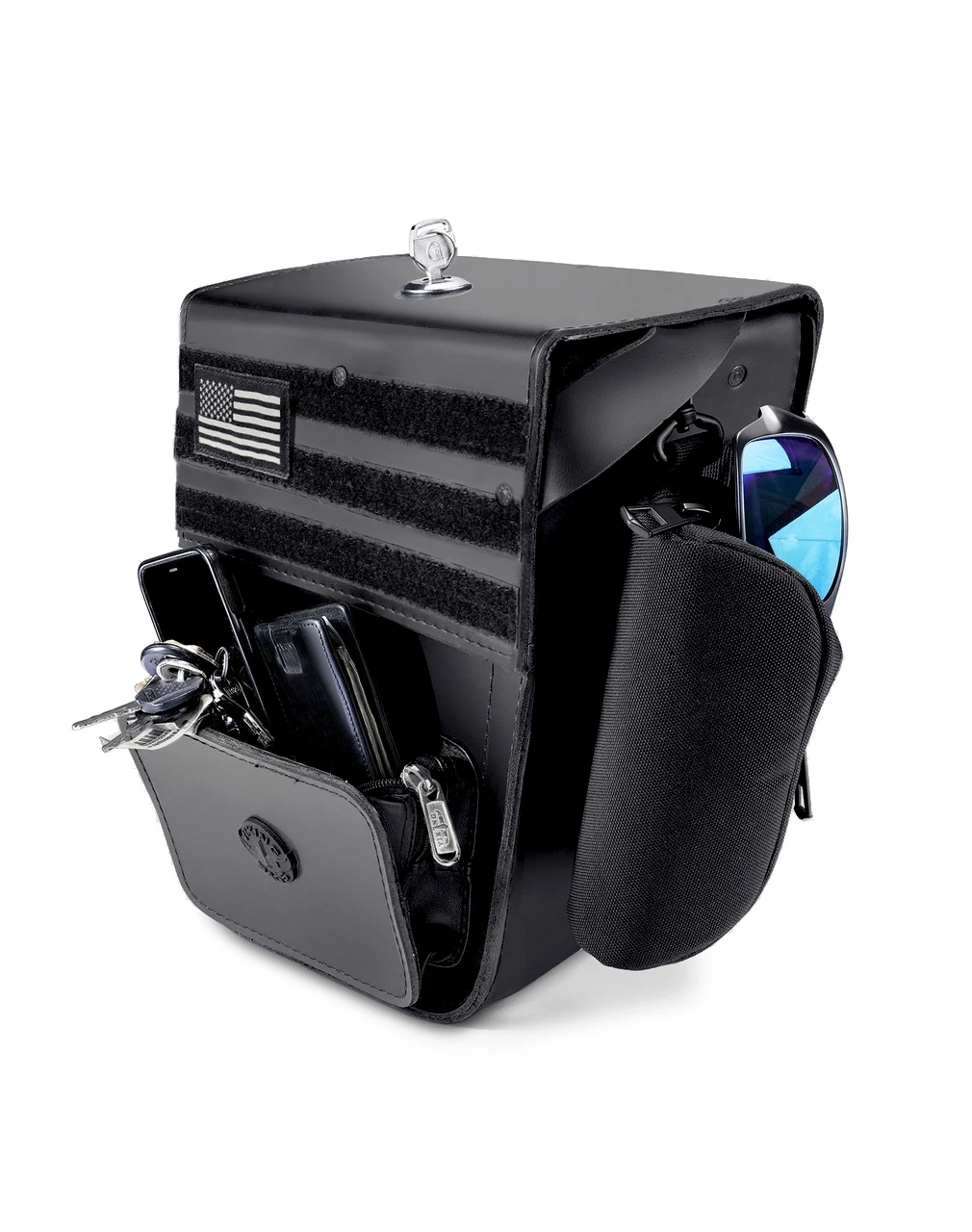 Viking Military Medium Leather Motorcycle Saddlebags For Harley Sportster 883 Low XL883L - Image 4