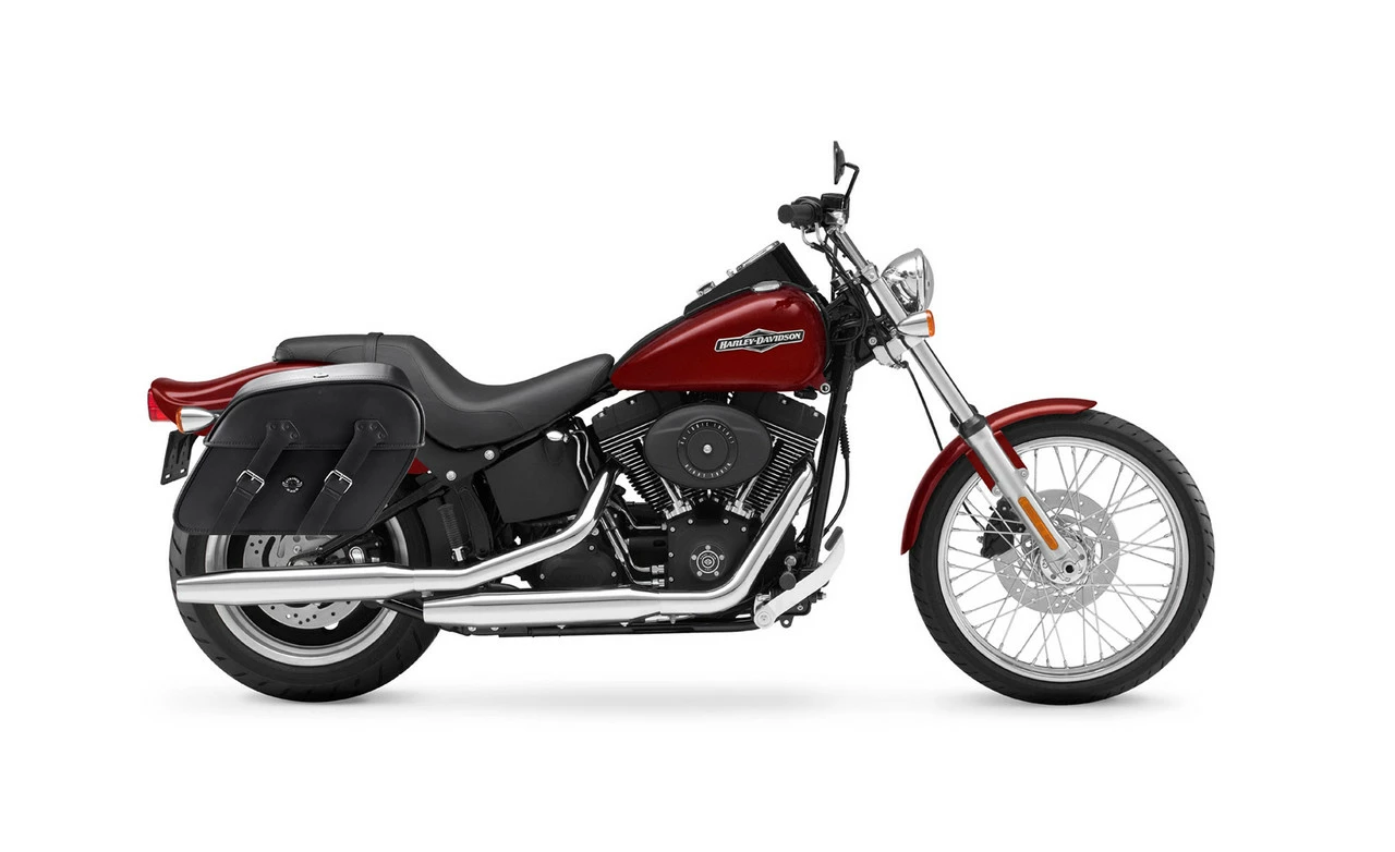 Viking Raven Large Universal Motorcycle Leather Saddlebags - Image 2