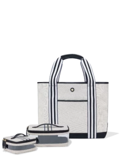 Paravel Cabana Tote And See-All Set - Domino Black