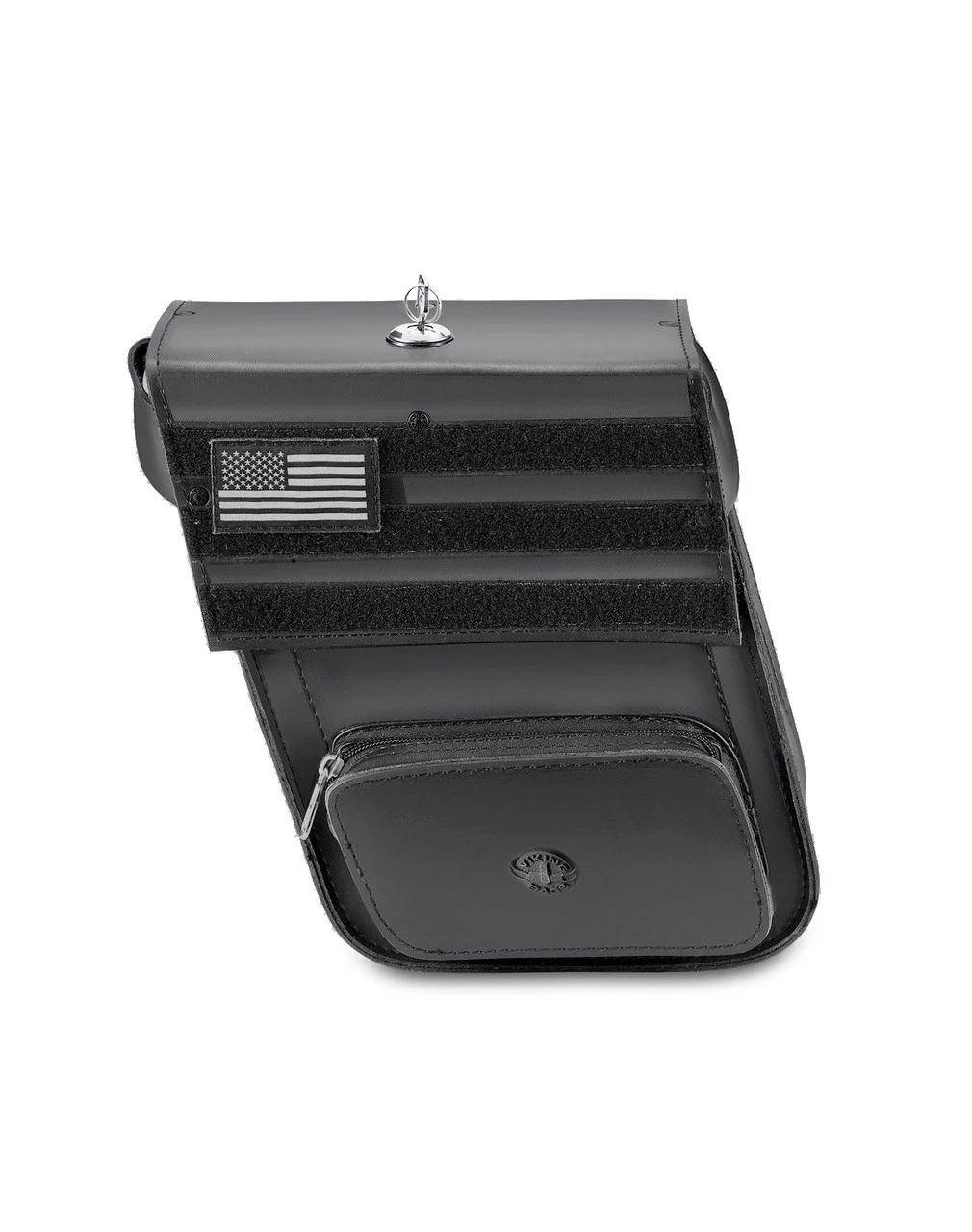 Viking Military Medium Leather Motorcycle Saddlebags For Harley Sportster 883 Low XL883L - Image 3