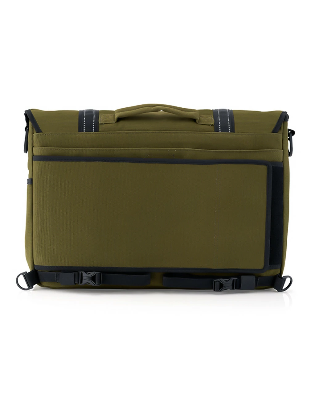 Viking Duo-tone Medium Motorcycle Messenger Bag Green/Black - Image 4