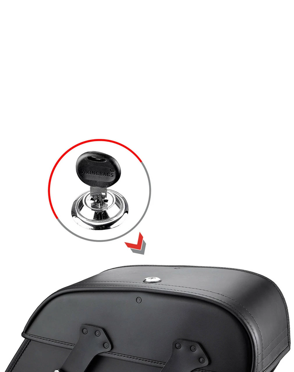 Viking Raven Large Universal Motorcycle Leather Saddlebags - Image 4