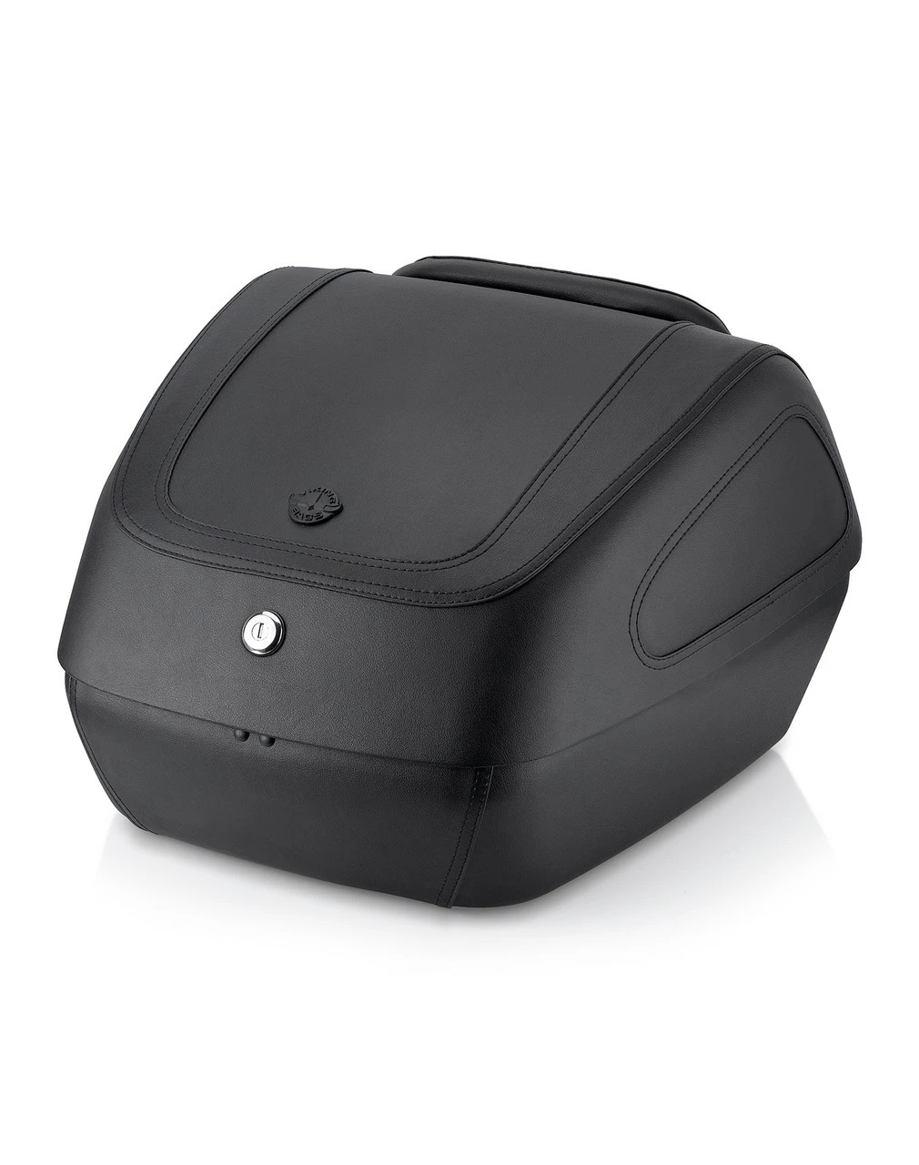 Viking Challenger Large Leather Wrapped Hard Motorcycle Trunk