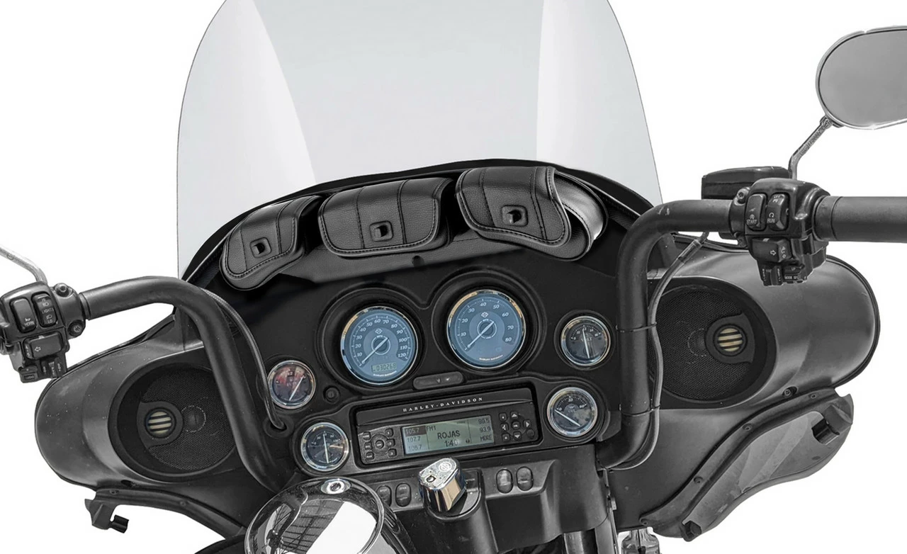 Vikingbags Harley Davidson FLH Black Windshield Bags - Image 2