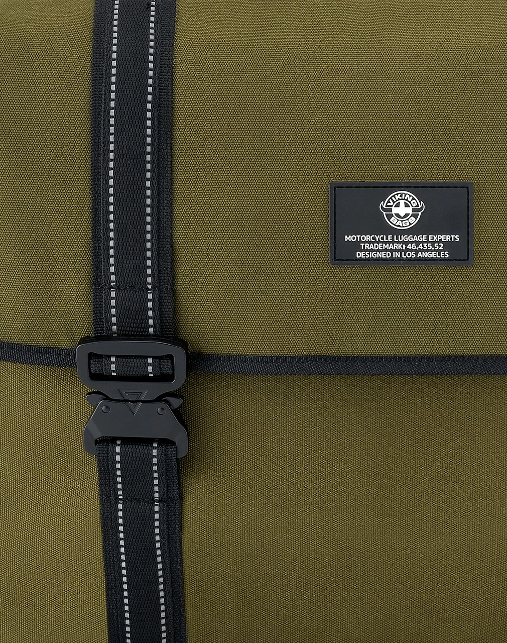 Viking Duo-tone Medium Motorcycle Messenger Bag Green/Black - Image 6