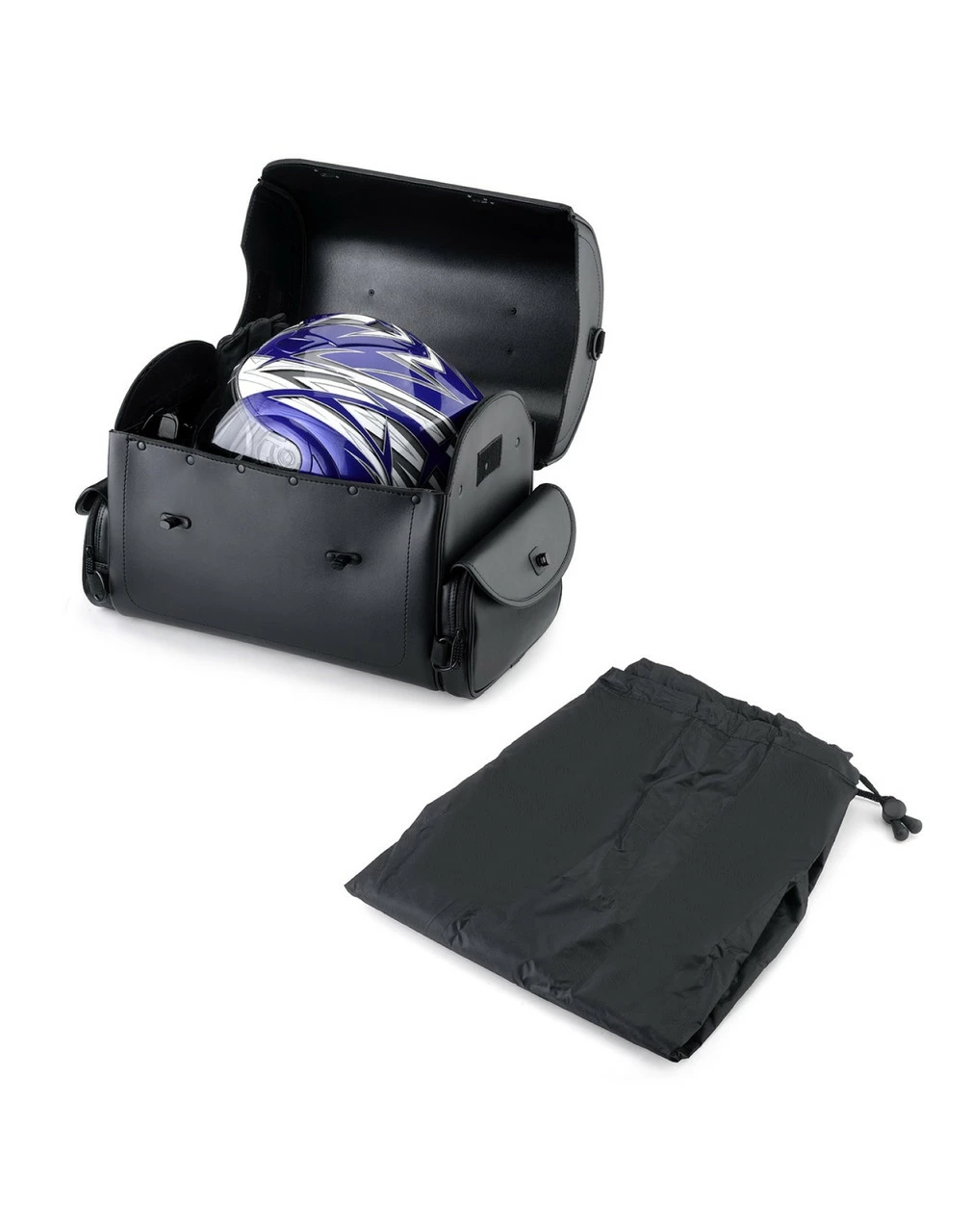 Viking Century Medium Leather Motorcycle Trunk Bag - Image 4