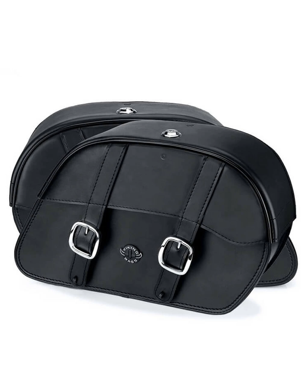 Viking Skarner Medium Lockable Universal Leather Motorcycle Saddlebags - Image 3