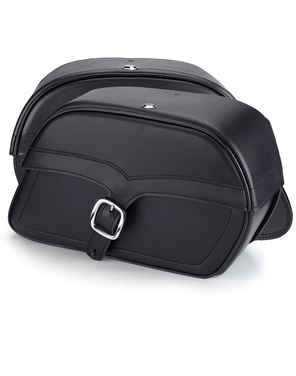 Viking Vintage Single Strap Large Leather Motorcycle Saddlebags - Image 3