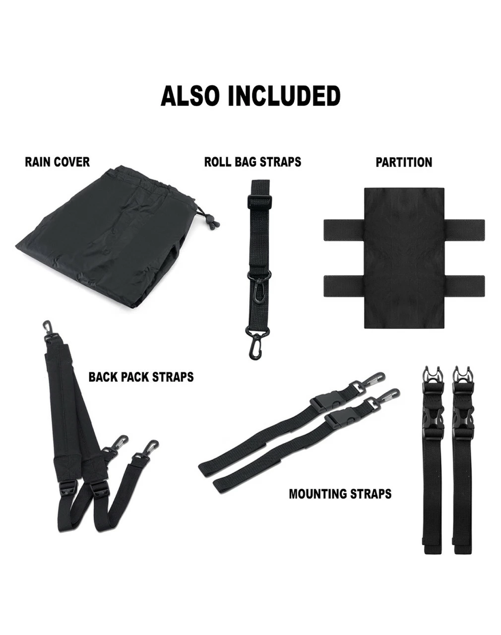 Viking Highway Extra Large Plain Motorcycle Sissy Bar Bag - Image 6