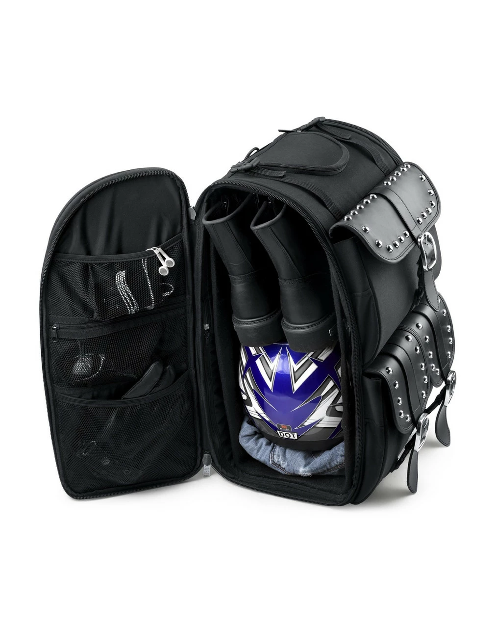 Viking Highway Extra Large Studded Motorcycle Tail Bag - Image 3