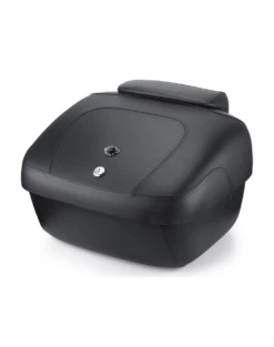 Viking Premium Extra Large Leather Wrapped Hard Motorcycle Trunk