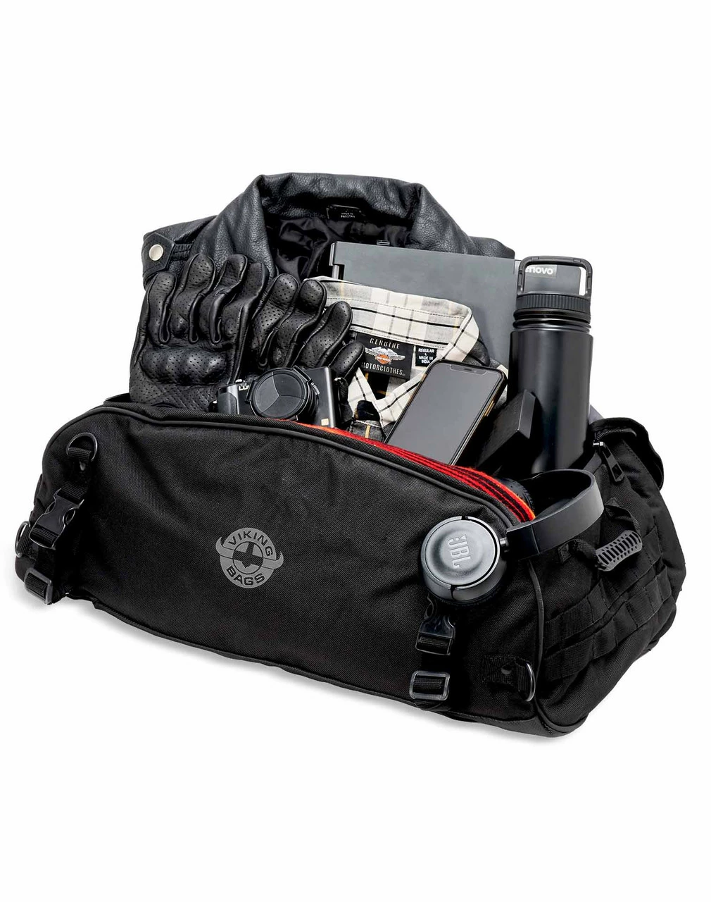 Viking Voyage Collapsible XL Motorcycle Sissy Bar Bag - Image 4